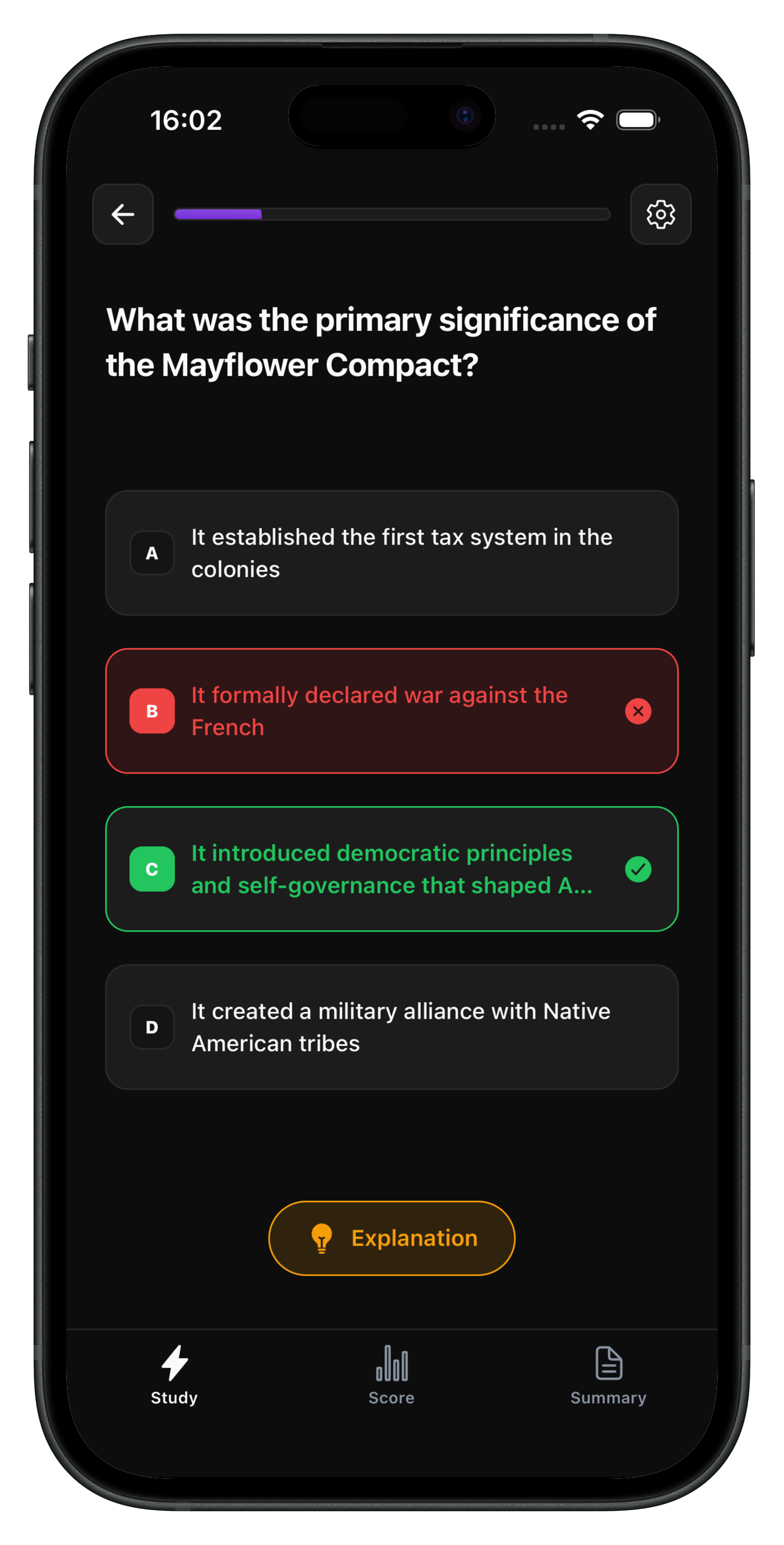 SwipeAce results screen showing perfect score
